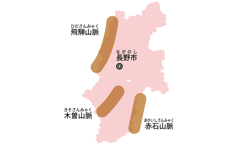 長野県の地図