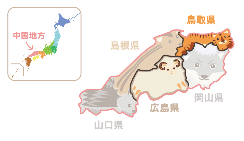 隣接県クイズ中国地方