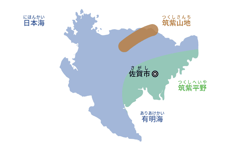 佐賀県の地図