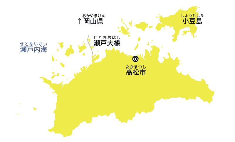 香川県の地図