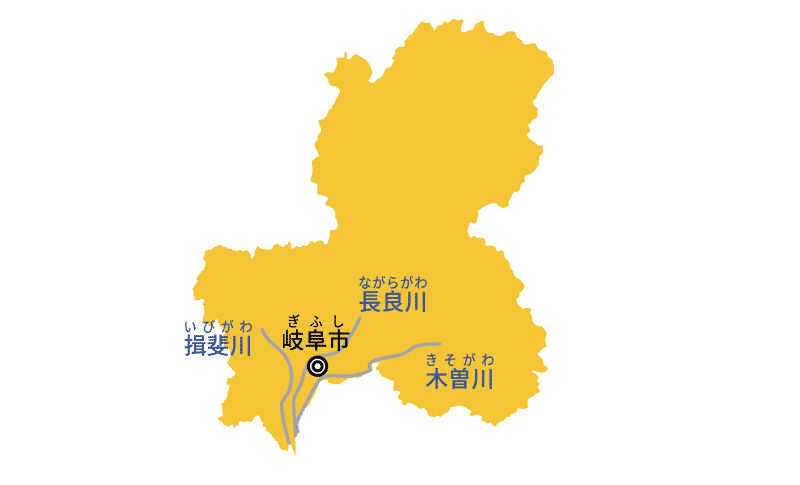 岐阜県の地図