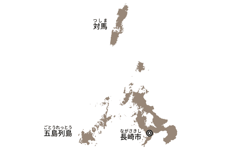 長崎県の地図