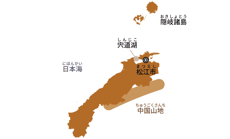 島根県の地図