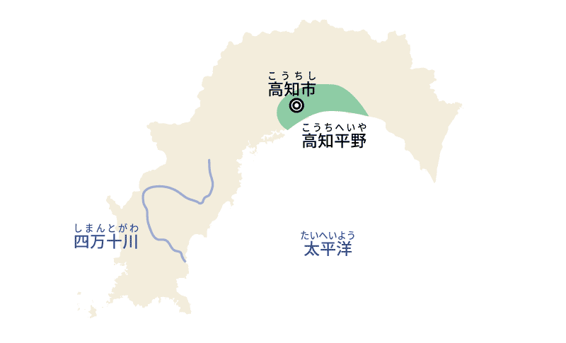 高知県の地図