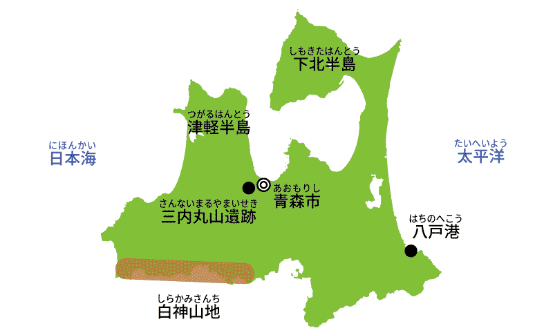 青森県の地図