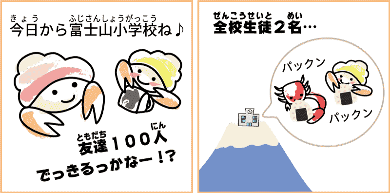 山梨県と静岡県の富士山