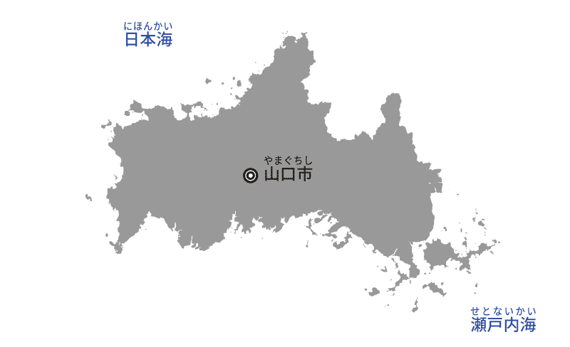 山口県の地図