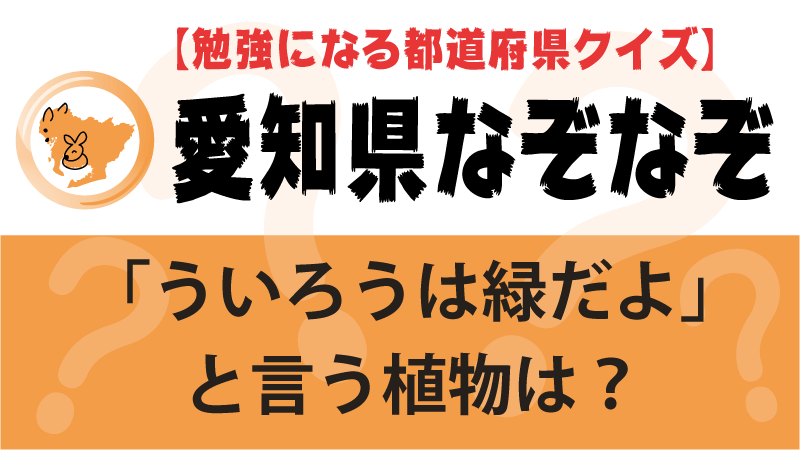 なぞなぞ愛知県タイトル